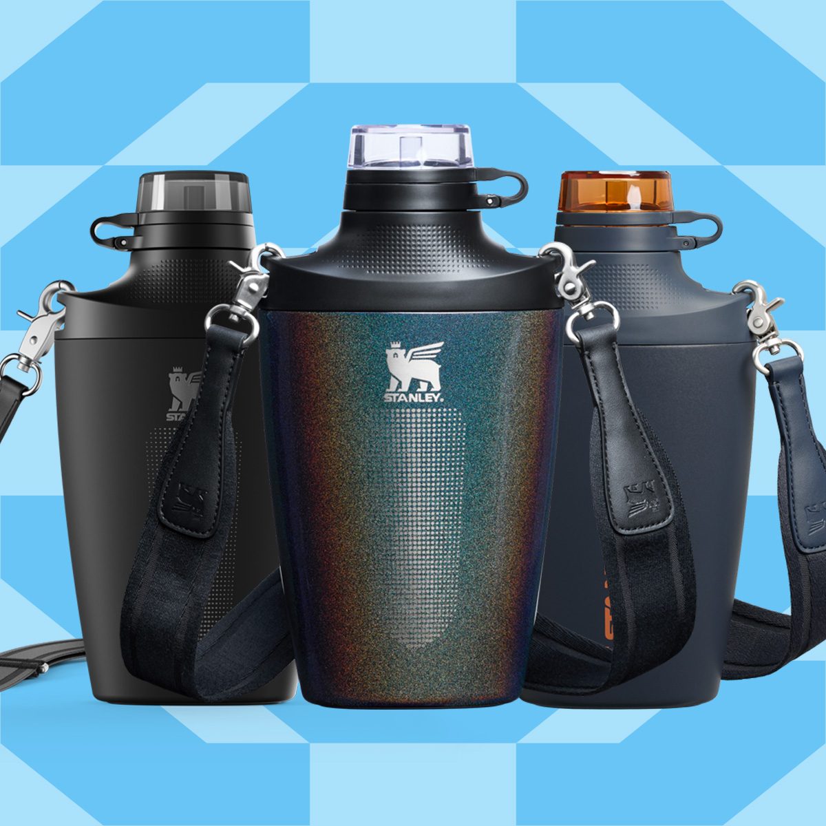 The Stanley Cross Bottle Is Here—And We’re Obsessed With the Dazzling Midnight Glitz Hue