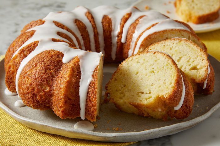 Yellow Squash Cake pieces on a plate