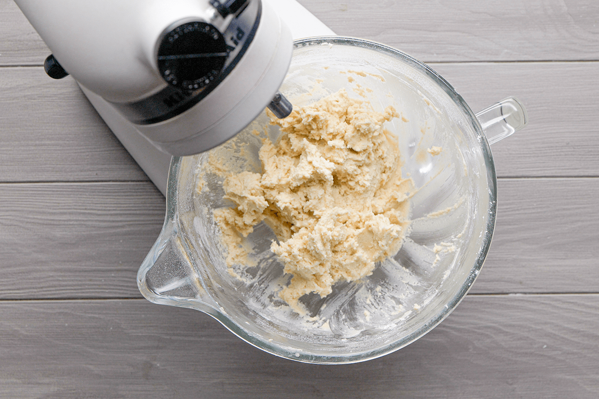 Creamed mixture for Raspberry Ribbon Cookies 