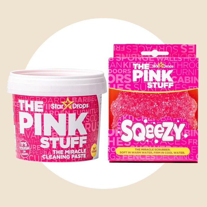 The Pink Stuff Miracle Cleaning Paste And Sqeezy Scrubber Sponge Bundle