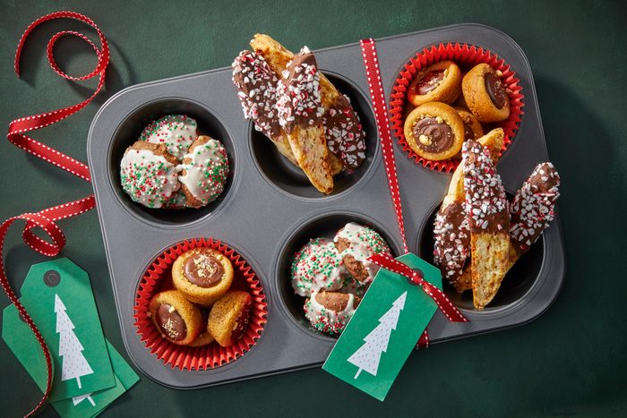 cookies in a muffin tin