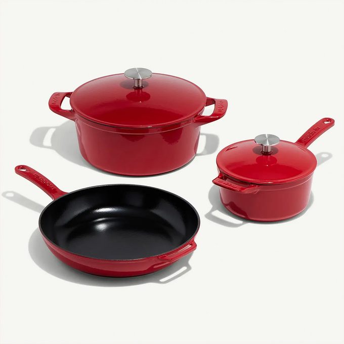 Christmas Came Enameled Cast Iron Set