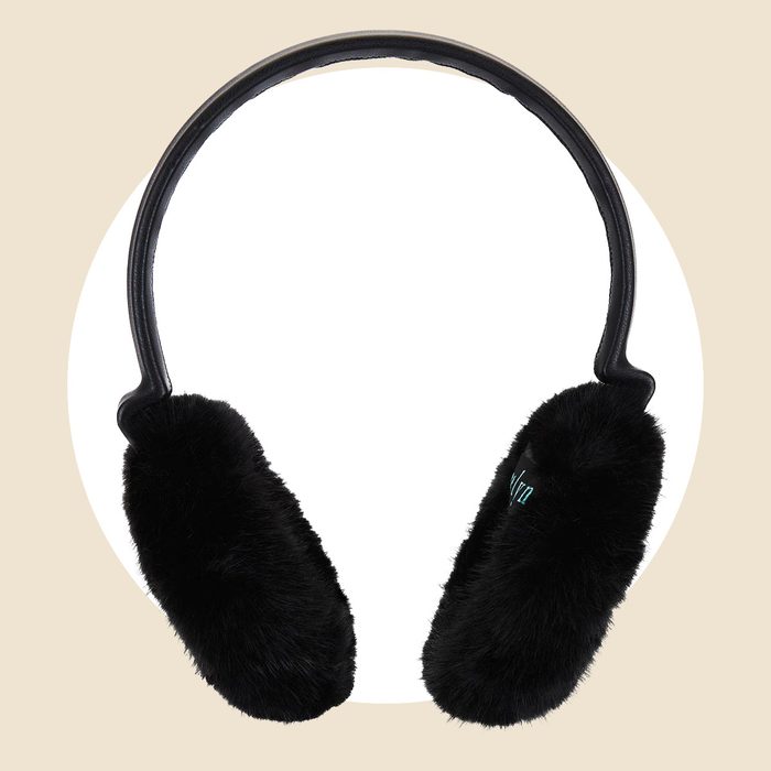 Faux Mink And Leather Earmuffs