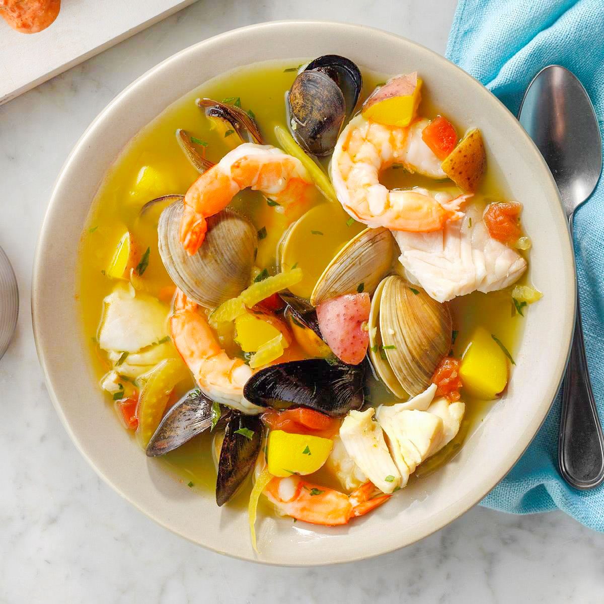  Bouillabaisse in a bowl
