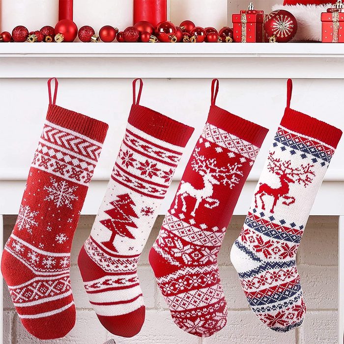 Knit Christmas Stockings Via Walmart.com