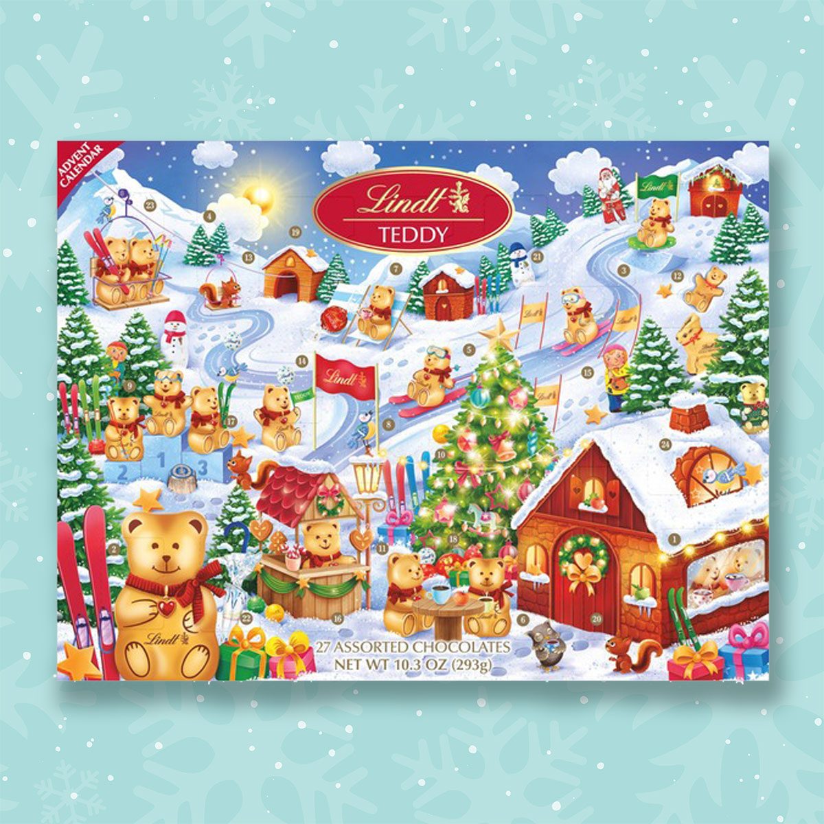 Lindt Teddy Advent Calendar, Assorted Chocolates