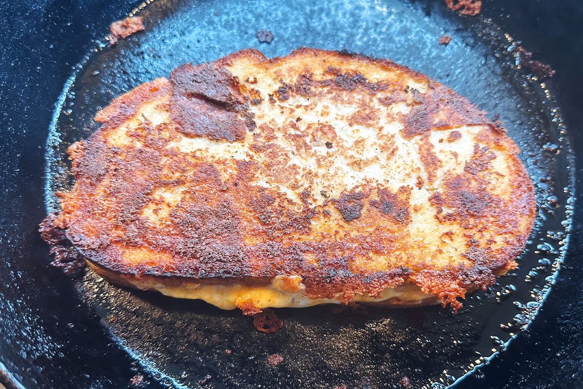 Using Leftover Mashed Potatoes To Make Grilled Cheese Mashed Potato Grilled Cheese 2 Lindsay Parrill For Taste Of Home