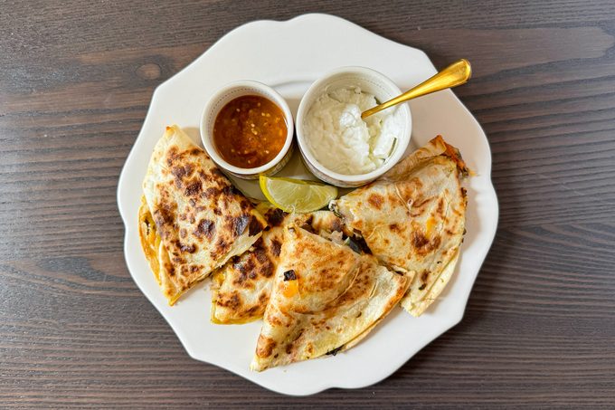 Prepared Mushroom Quesadilla