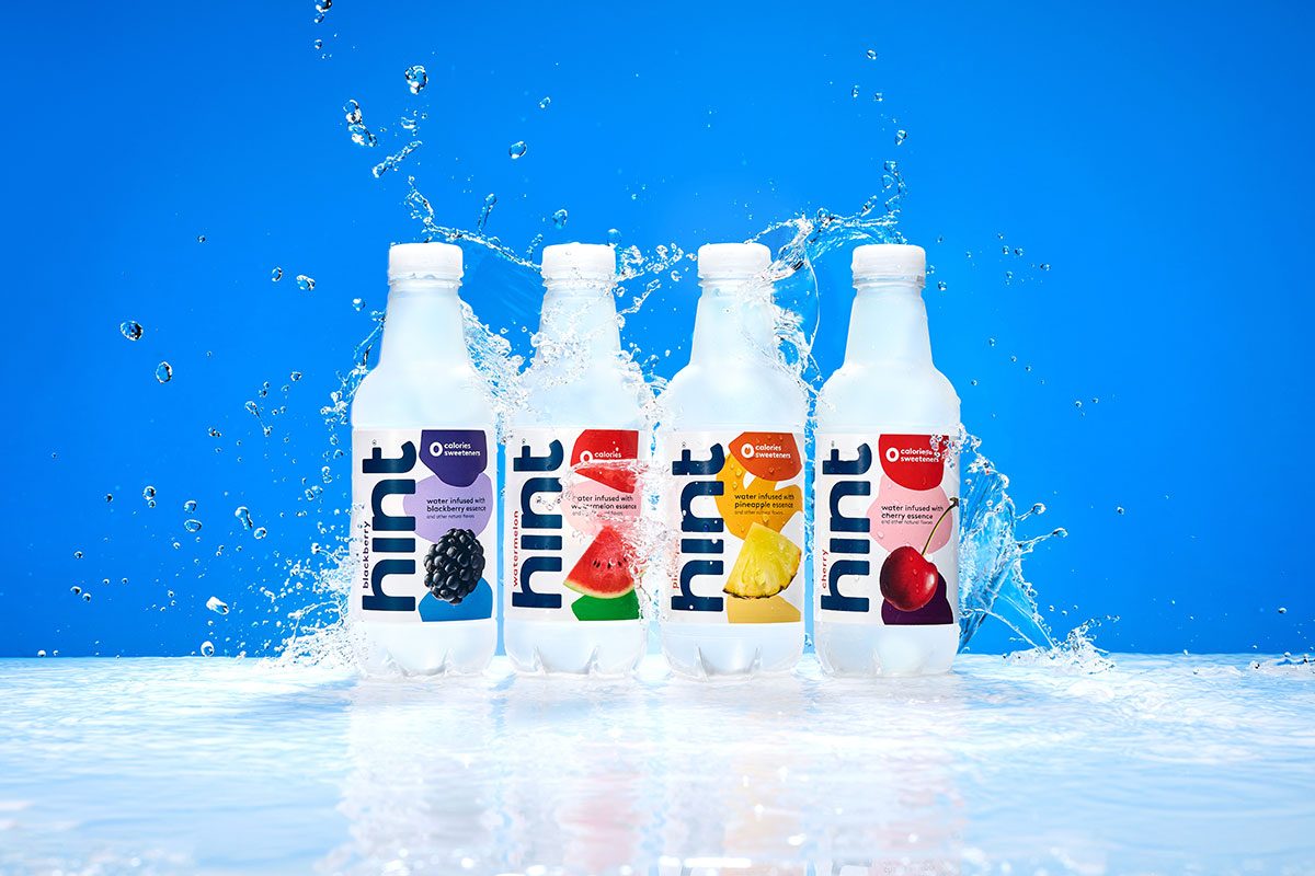 Hint Water Bottles with different flavours