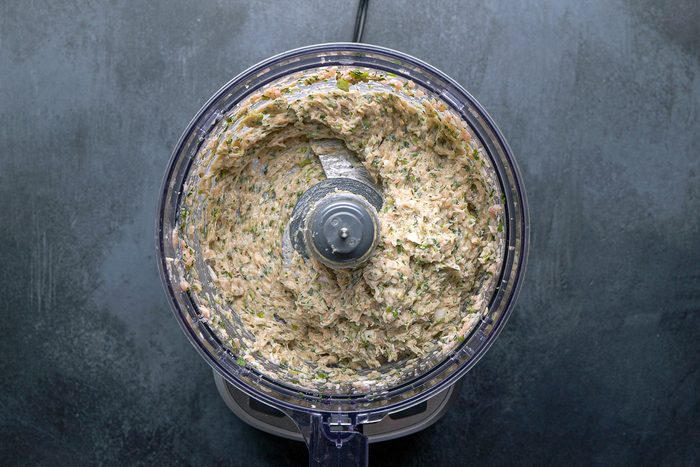 ground chicken, green onions, chopped cabbage, cilantro, ginger, salt and Chinese five spice in a food processor