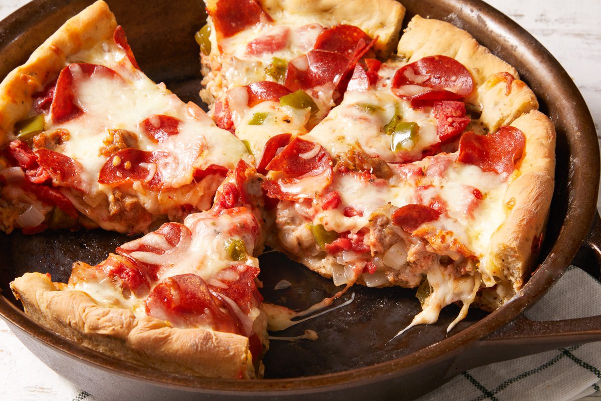 Deep Dish Sausage Pizza